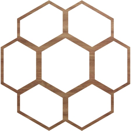 Ekena Millwork Florin Wood Fretwork Pierced Ceiling Medallion, Walnut, 36"OD x 15 3/8"ID x 1/4"T CMWP36X36X0250FOWA